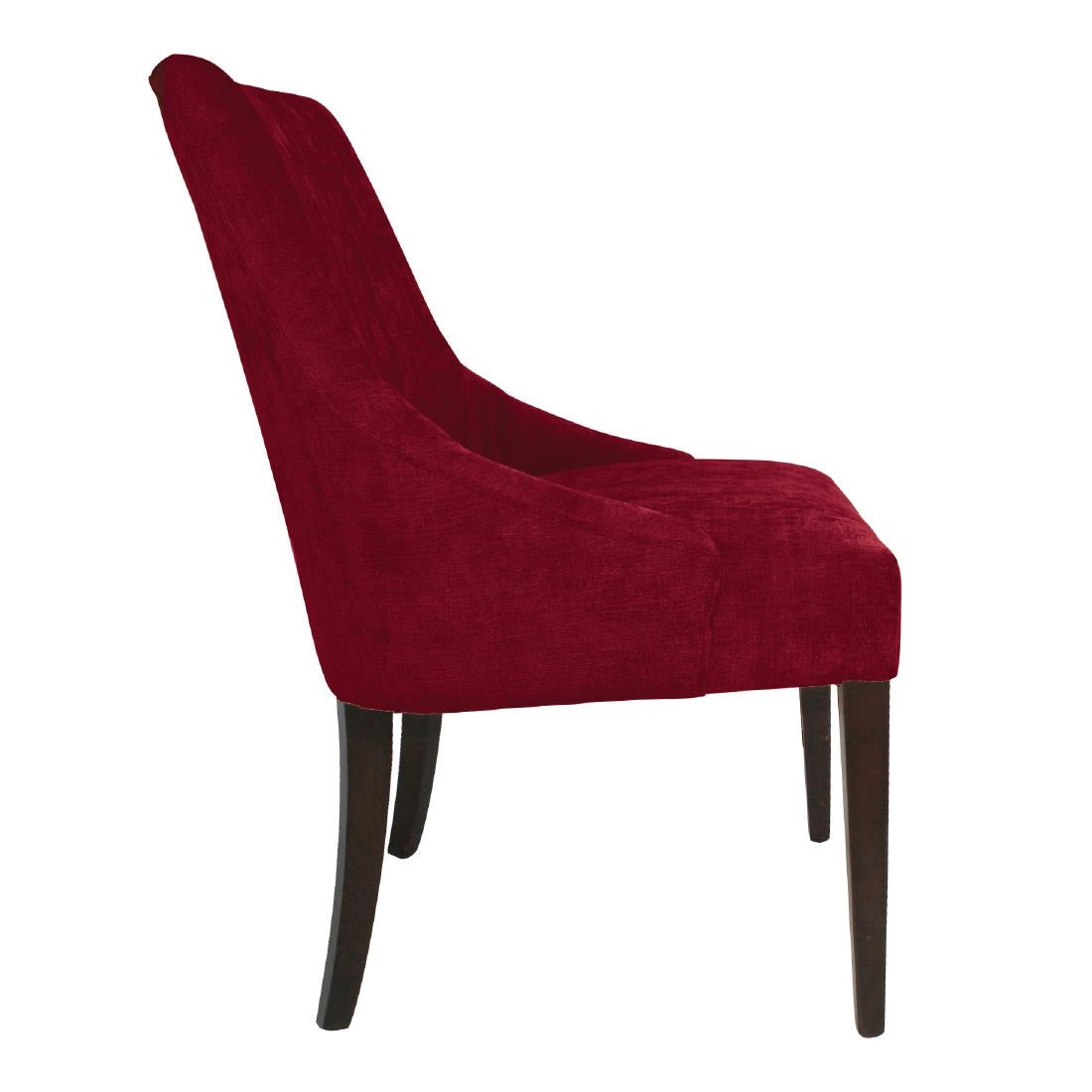 Bolero Dark Red Finesse Dining Chairs (Pack of 2) JD Catering Equipment Solutions Ltd