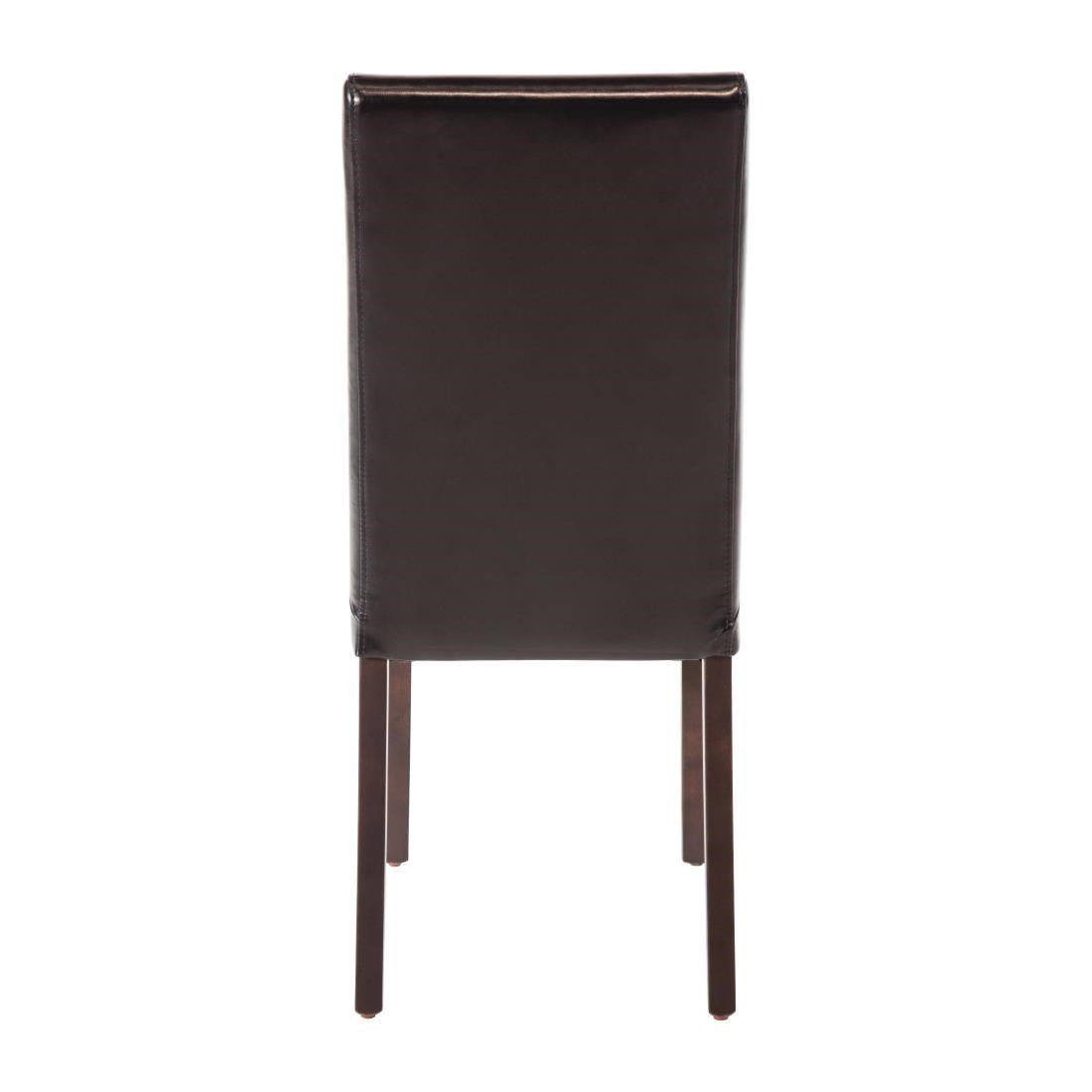 Bolero Faux Leather Dining Chair Black (Box 2) JD Catering Equipment Solutions Ltd