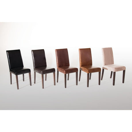 Bolero Faux Leather Dining Chair Dark Brown (Box 2) JD Catering Equipment Solutions Ltd