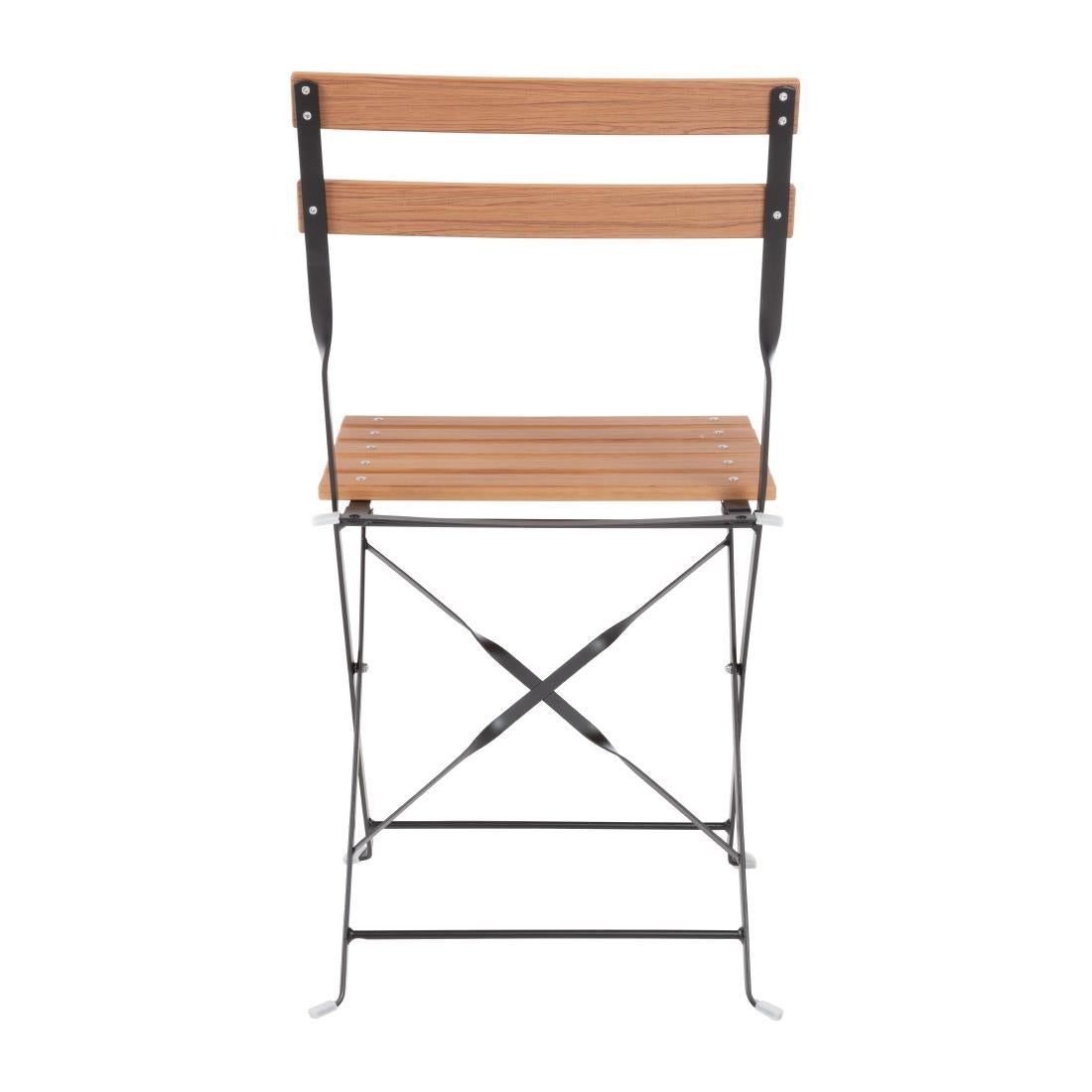 Bolero Faux Wood Bistro Chair (Pack 2) JD Catering Equipment Solutions Ltd