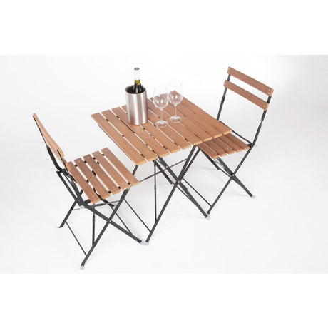 Bolero Faux Wood Bistro Chair (Pack 2) JD Catering Equipment Solutions Ltd