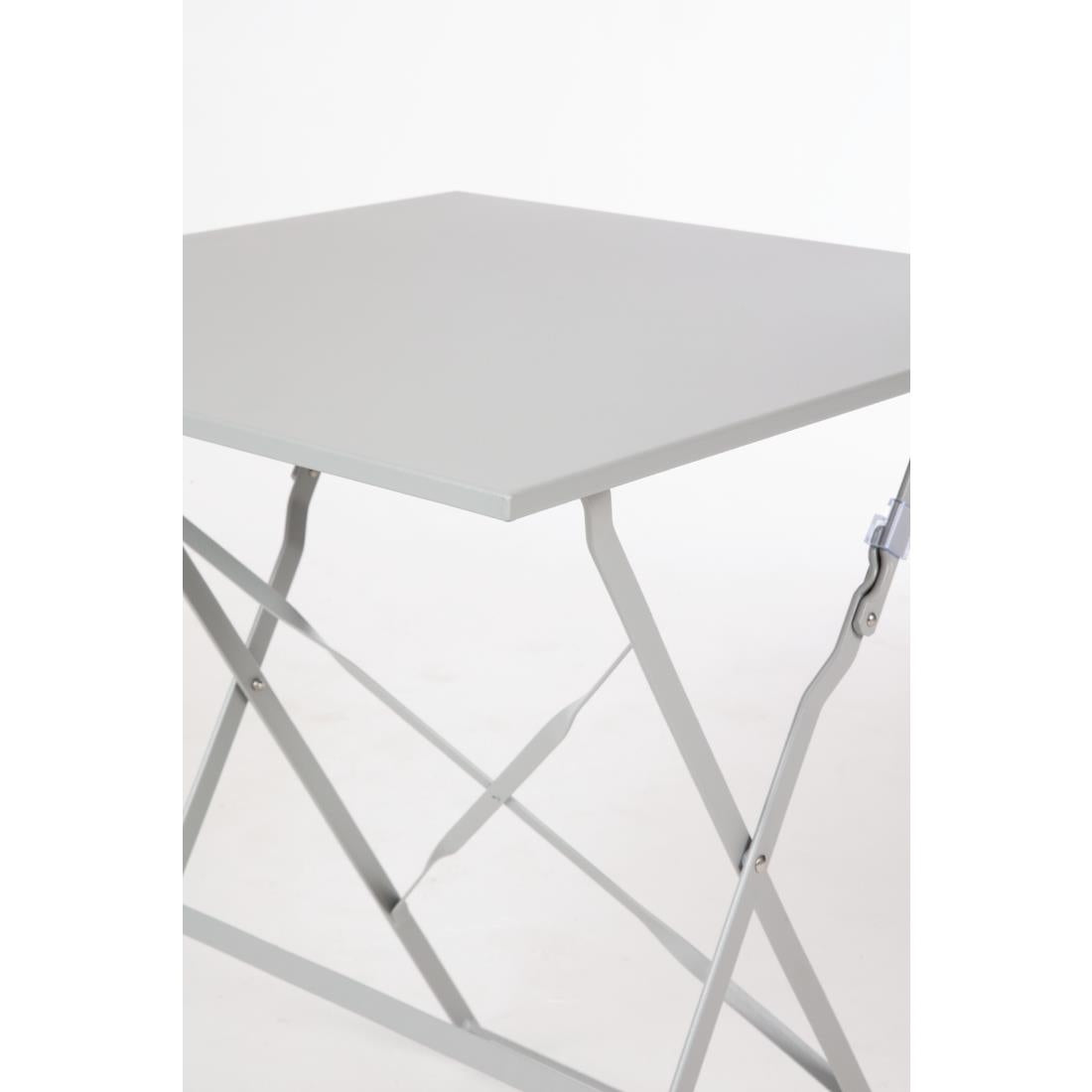 Bolero Grey Square Pavement Style Steel Table JD Catering Equipment Solutions Ltd