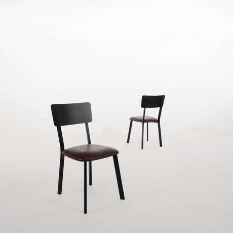 Bolero Metal & PU Side Chair Vintage (Pack 4) JD Catering Equipment Solutions Ltd