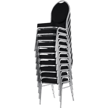 Bolero Oval Back Banquet Chairs Grey & Black (Pack of 4) JD Catering Equipment Solutions Ltd