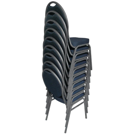 Bolero Oval Back Banquet Chairs Grey & Black (Pack of 4) JD Catering Equipment Solutions Ltd