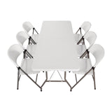 Bolero PE Centre Folding Table 6ft with Six Folding Chairs JD Catering Equipment Solutions Ltd