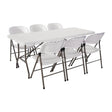 Bolero PE Centre Folding Table 6ft with Six Folding Chairs JD Catering Equipment Solutions Ltd