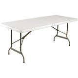 Bolero PE Centre Folding Table 6ft with Two Folding Benches JD Catering Equipment Solutions Ltd