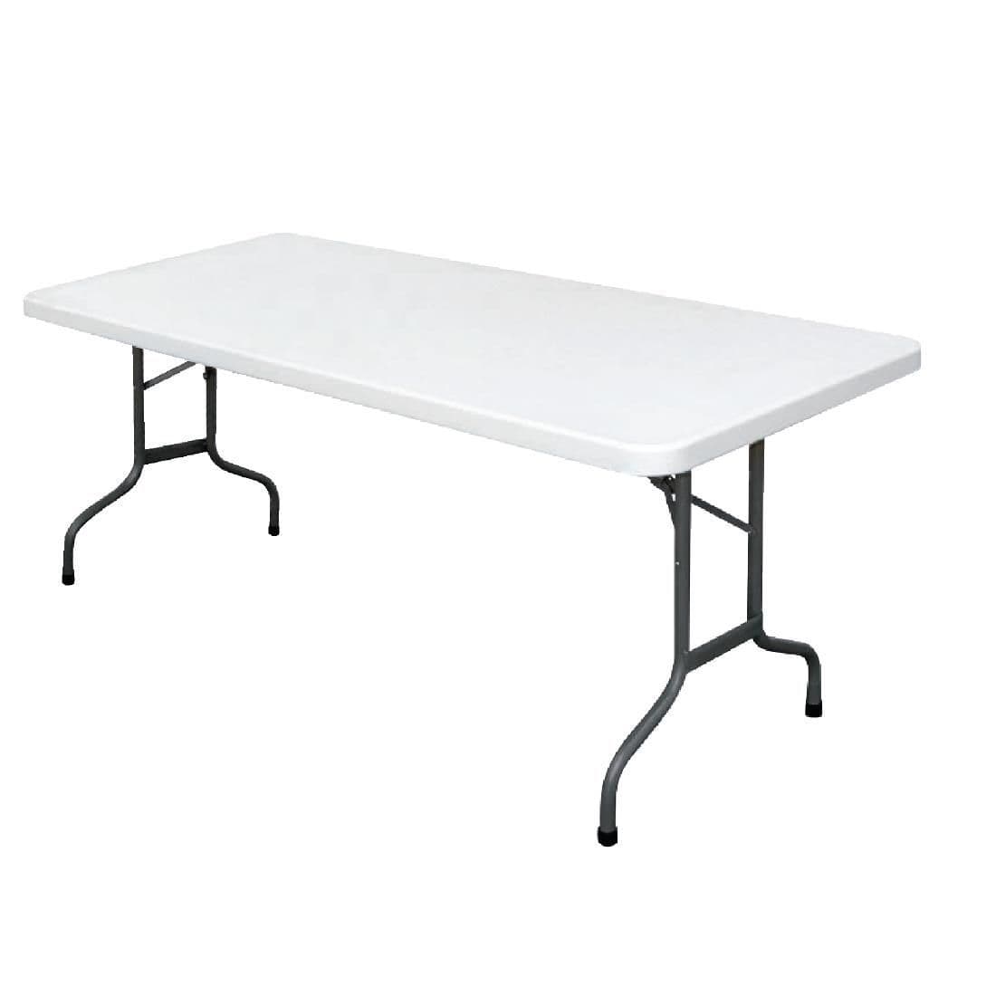 Bolero PE Rectangular Folding Table White 6ft (Single) JD Catering Equipment Solutions Ltd