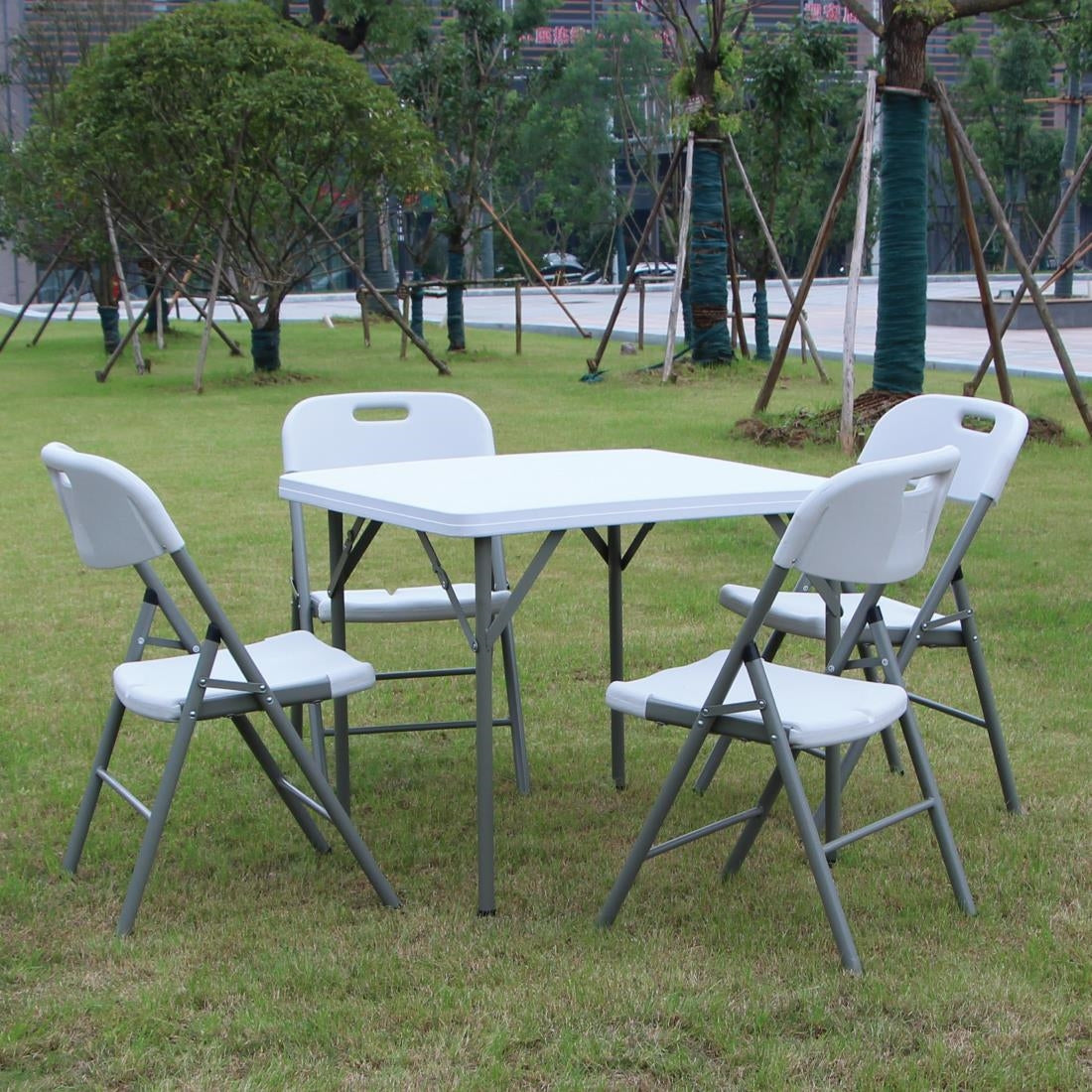 Bolero PE Square Folding Table 3ft White (Single) JD Catering Equipment Solutions Ltd