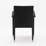 Bolero PE Wicker Armchairs Charcoal (Pack of 4) JD Catering Equipment Solutions Ltd