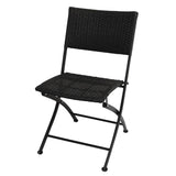 Bolero PE Wicker Folding Chair Set (Pack of 2) JD Catering Equipment Solutions Ltd