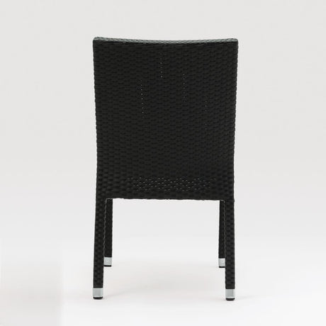 Bolero PE Wicker Side Chairs Charcoal (Pack of 4) JD Catering Equipment Solutions Ltd