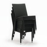 Bolero PE Wicker Side Chairs Charcoal (Pack of 4) JD Catering Equipment Solutions Ltd