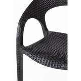 Bolero PP Rattan Wraparound Armchair Black (Pack 4) JD Catering Equipment Solutions Ltd