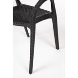 Bolero PP Rattan Wraparound Armchair Black (Pack 4) JD Catering Equipment Solutions Ltd