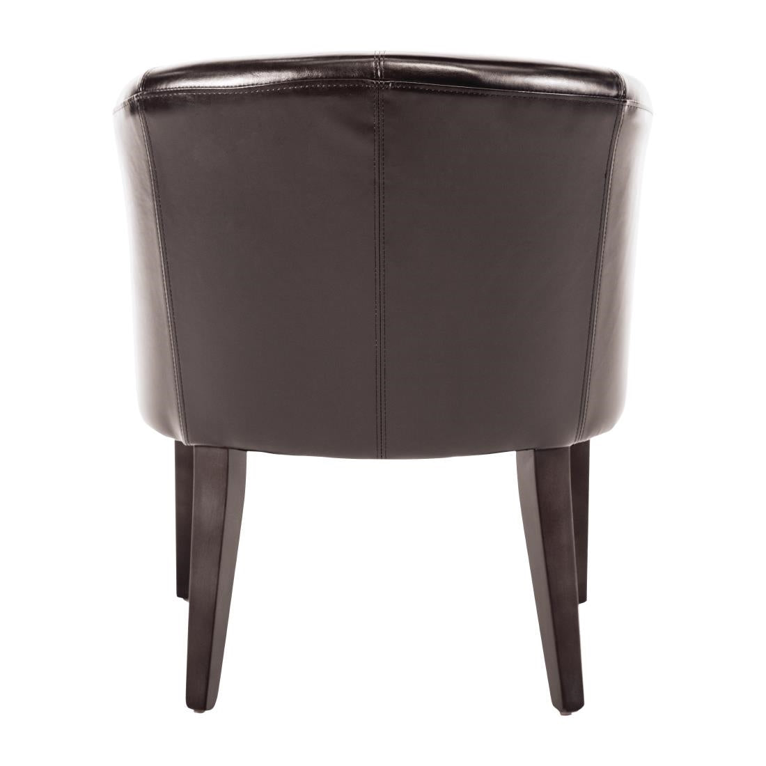 Bolero PU Leather Tub Armchair Dark Brown (Single) JD Catering Equipment Solutions Ltd