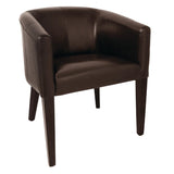 Bolero PU Leather Tub Armchair Dark Brown (Single) JD Catering Equipment Solutions Ltd