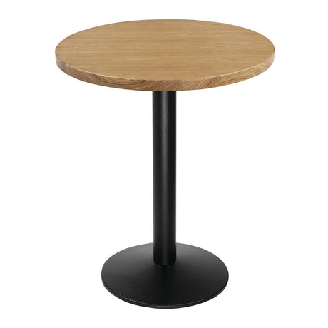 Bolero Pre-drilled Round Table Top Natural Ash Veneer 600mm JD Catering Equipment Solutions Ltd