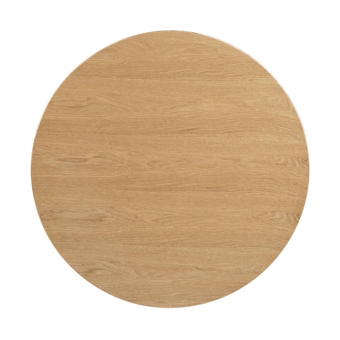 Bolero Pre-drilled Round Table Top Natural Ash Veneer 600mm JD Catering Equipment Solutions Ltd