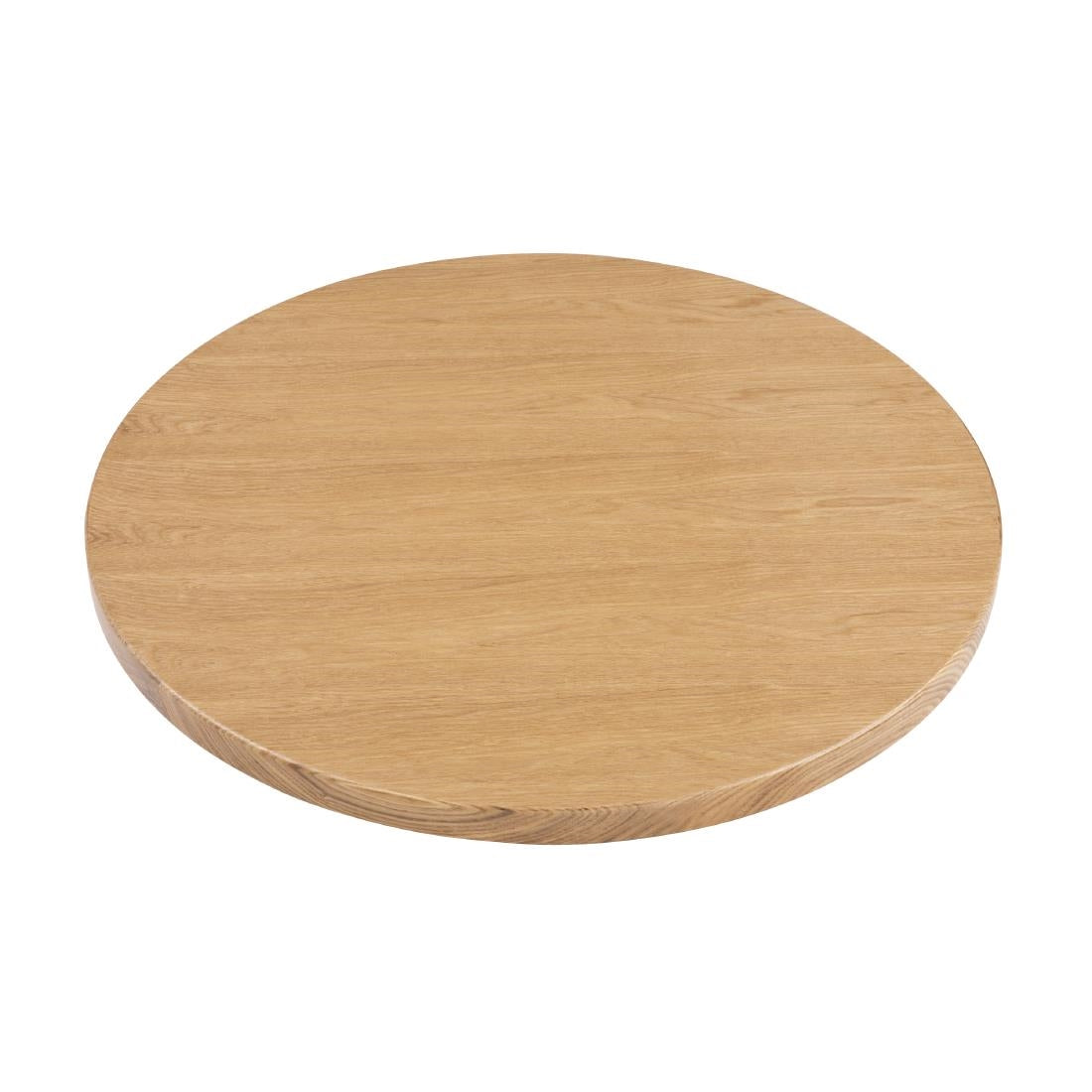 Bolero Pre-drilled Round Table Top Natural Ash Veneer 600mm JD Catering Equipment Solutions Ltd