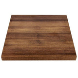 Bolero Pre-drilled Square Table Top Rustic Oak 600mm JD Catering Equipment Solutions Ltd