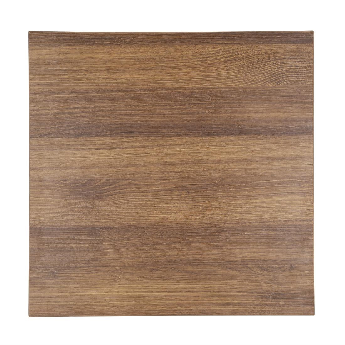 Bolero Pre-drilled Square Table Top Rustic Oak 600mm JD Catering Equipment Solutions Ltd