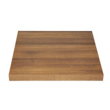 Bolero Pre-drilled Square Table Top Rustic Oak 600mm JD Catering Equipment Solutions Ltd