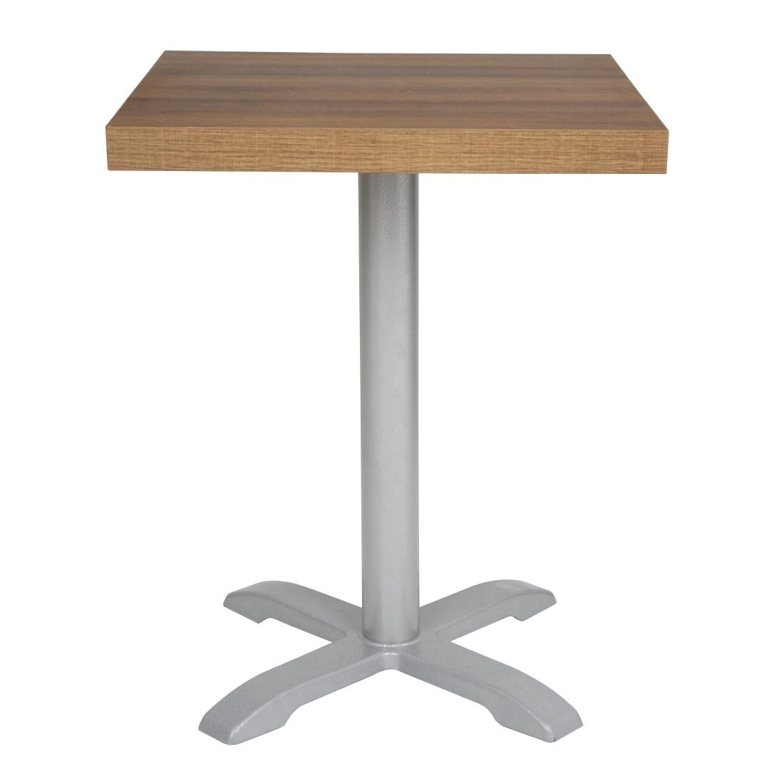 Bolero Pre-drilled Square Table Top Rustic Oak 600mm JD Catering Equipment Solutions Ltd