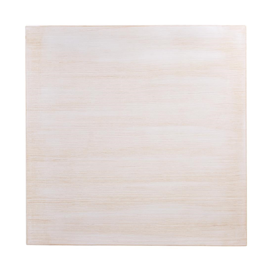 Bolero Pre-drilled Square Table Top Vintage White 700mm JD Catering Equipment Solutions Ltd