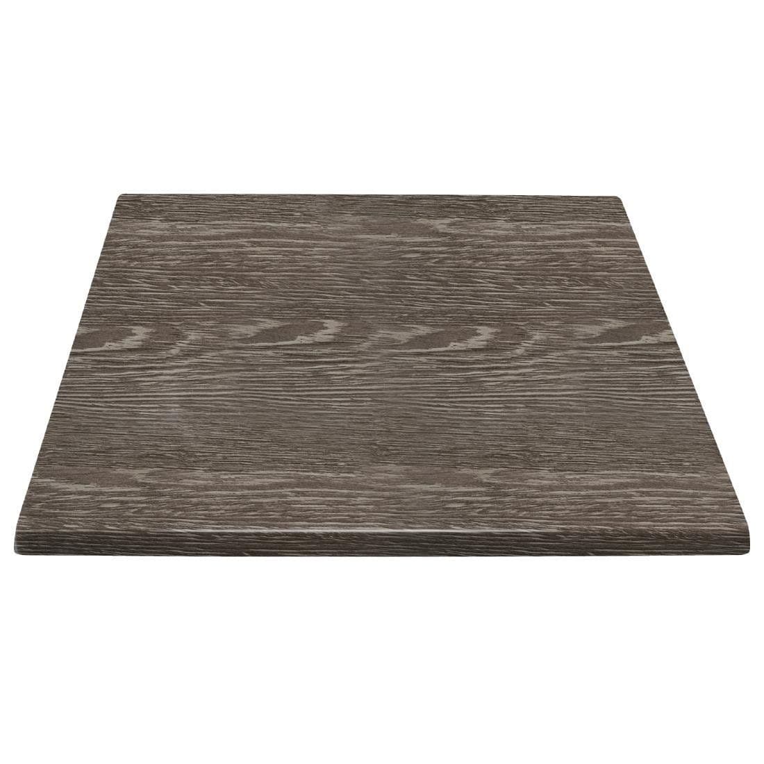Bolero Pre-drilled Square Table Top Wenge Grain 700mm JD Catering Equipment Solutions Ltd