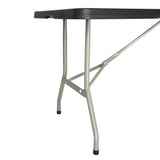 Bolero Rectangular Centre Folding Utility Table Black 6ft (Single) JD Catering Equipment Solutions Ltd