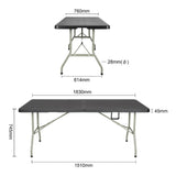 Bolero Rectangular Centre Folding Utility Table Black 6ft (Single) JD Catering Equipment Solutions Ltd