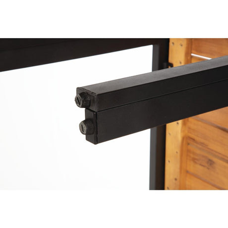 Bolero Rectangular Steel and Acacia Benches 1000mm (Pack of 2) JD Catering Equipment Solutions Ltd