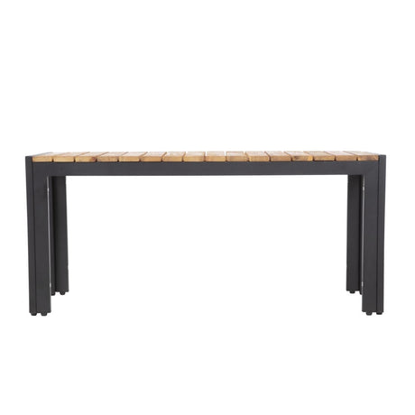 Bolero Rectangular Steel and Acacia Benches 1000mm (Pack of 2) JD Catering Equipment Solutions Ltd