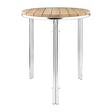 Bolero Round Ash and Aluminium Table 600mm JD Catering Equipment Solutions Ltd