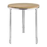 Bolero Round Ash and Aluminium Table 600mm JD Catering Equipment Solutions Ltd