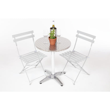 Bolero Round Bistro Table Stainless Steel JD Catering Equipment Solutions Ltd