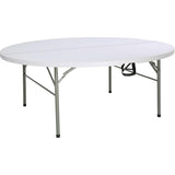 Bolero Round PE Centre Folding Table White 6ft (Single) JD Catering Equipment Solutions Ltd