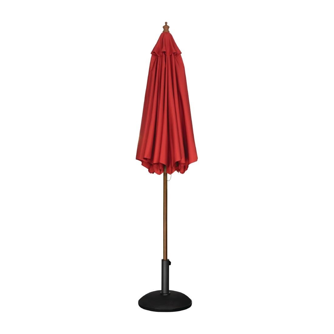 Bolero Round Parasol 2.5m Diameter Red JD Catering Equipment Solutions Ltd