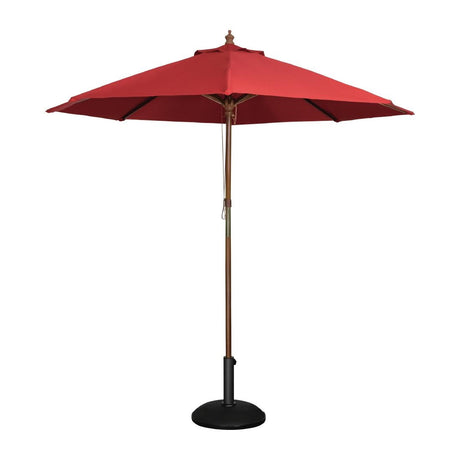 Bolero Round Parasol 2.5m Diameter Red JD Catering Equipment Solutions Ltd