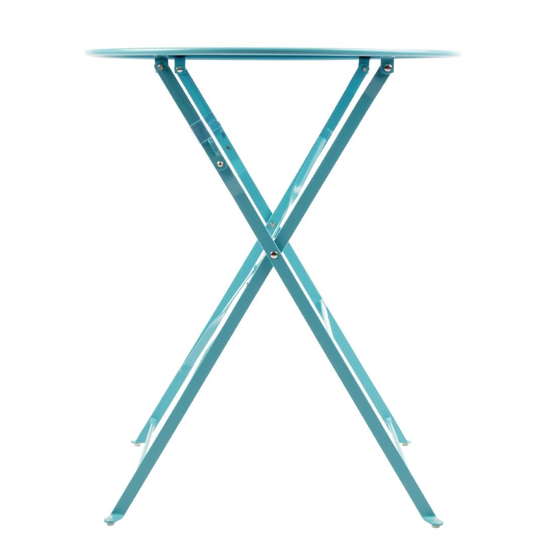 Bolero Seaside Blue Pavement Style Steel Table 595mm JD Catering Equipment Solutions Ltd