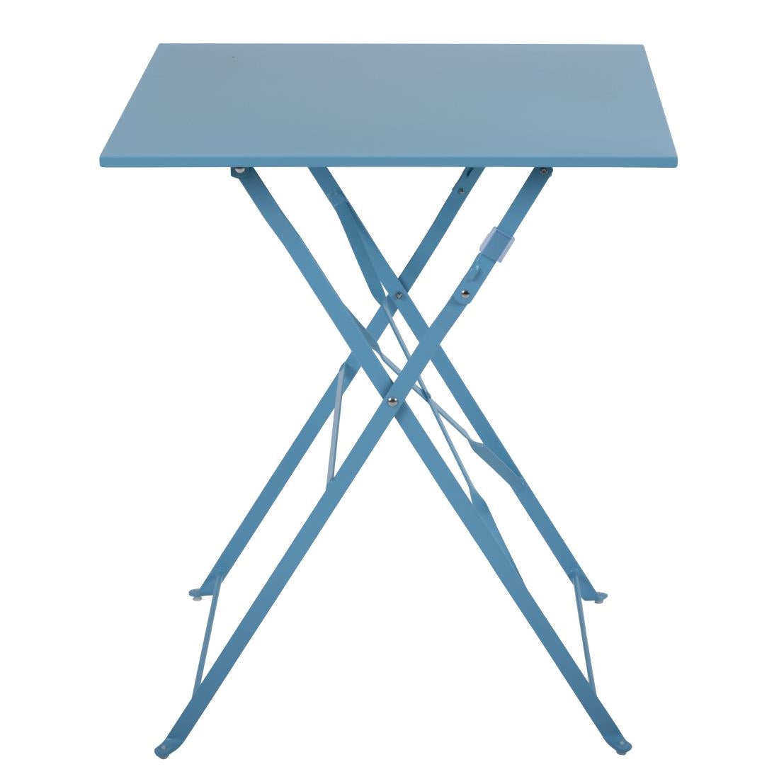 Bolero Seaside Blue Pavement Style Steel Table Square 600mm JD Catering Equipment Solutions Ltd