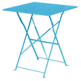 Bolero Seaside Blue Pavement Style Steel Table Square 600mm JD Catering Equipment Solutions Ltd