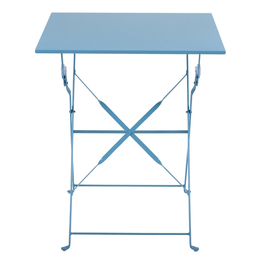 Bolero Seaside Blue Pavement Style Steel Table Square 600mm JD Catering Equipment Solutions Ltd