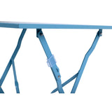 Bolero Seaside Blue Pavement Style Steel Table Square 600mm JD Catering Equipment Solutions Ltd