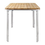 Bolero Square Ash and Aluminium Table 700mm JD Catering Equipment Solutions Ltd