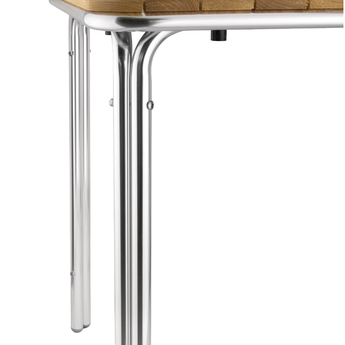 Bolero Square Ash and Aluminium Table 700mm JD Catering Equipment Solutions Ltd