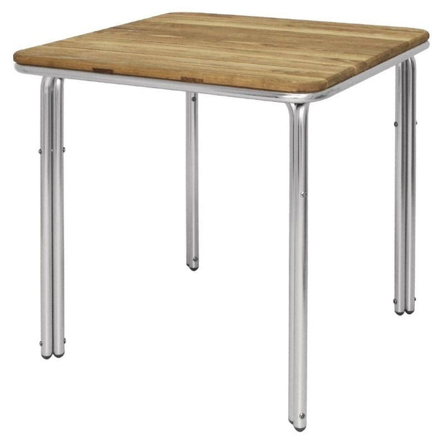 Bolero Square Ash and Aluminium Table 700mm JD Catering Equipment Solutions Ltd