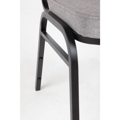 Bolero Square Back Banquet Chairs Black & Grey (Pack of 4) JD Catering Equipment Solutions Ltd